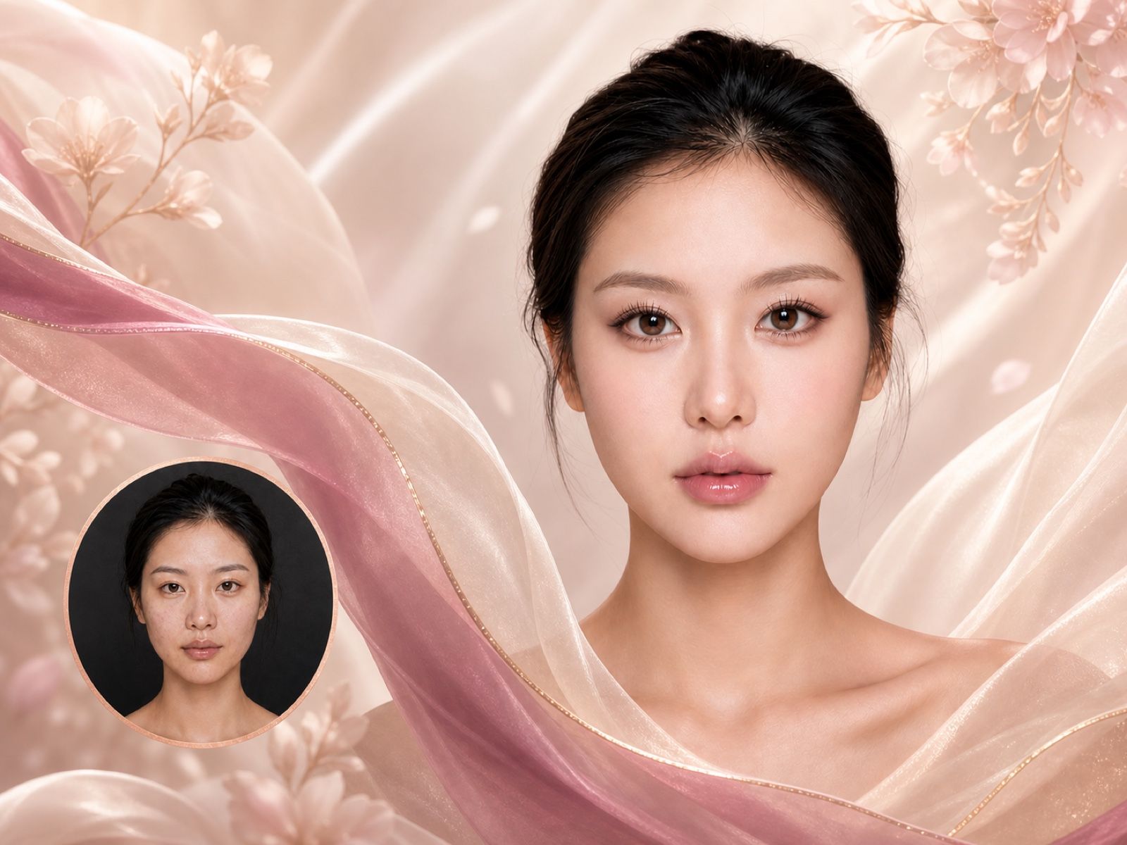 Portrait illustrating the Makeup style category
